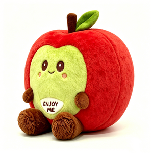 Customized Red apple plush, stuffed apple toy, cute fruit stuffed animal, apple plushie - Product Image 3