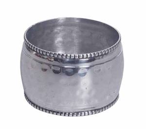 Rond de serviette rond en métal argenté de créateur Porte-serviettes décoratif pour table à manger d'hôtel de luxe pour les fêtes de mariage approvisionné - Product Image 3