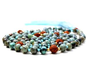 Collares de cuentas artesanales de 108 nudos, estilo Mala, espirituales, de yoga, bohemios, para hombre, de artista indio, con cuentas de moda - Product Image 5