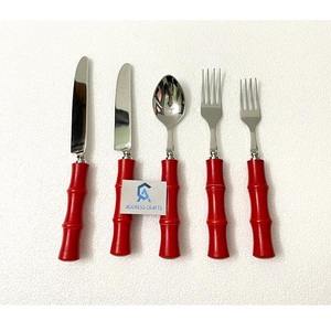 Ensemble de couverts en gros, manche en résine, essentiels pour la maison, la table de l'hôtel, couverts en acier inoxydable, ensemble de couverts de table, couverts en argent, cuillère - Product Image 5