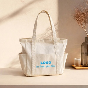 Bolsa de Lona Truong Gia con 3 Compartimentos, Cierre de Cremallera, Diseño Estampado de Mapache, Bolsa de Compras Resistente para Todas las Temporadas - Product Image 2