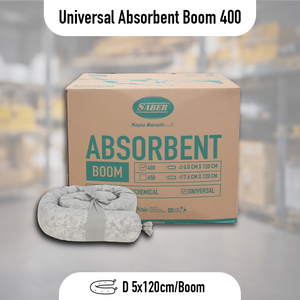 Calcetín Absorbente Universal de 400 mm para Contención de Derrames Industriales de Aceite, Productos Químicos y Líquidos - Product Image 2