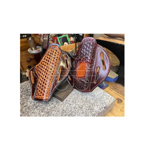 ซองหนังใส่ปืนแฮนด์เมดตะกร้าสานมือสไตล์แพนเค้ก - Product Image 1