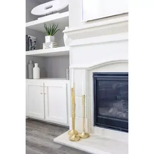 Chandelier géométrique doré design spirale petit ensemble de bougeoirs 3 pièces autres bougeoirs - Product Image 2