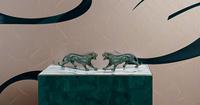 Panthère en laiton écologique Statue de léopard Figurine maison bureau jardin décor cadeau pour pendaison de crémaillère Pâques Diwali table