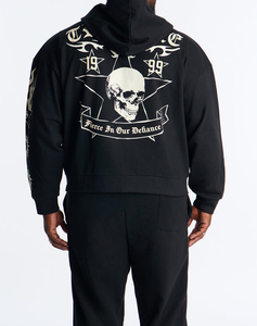 Sudadera con Capucha Gruesa con Hombros Caídos, Bordado 3D Personalizado, 500 GSM, Unisex, Superventas, Sudadera Extra Grande con Cierre Completo - Product Image 6