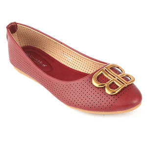 รองเท้าส้นสูงแฟนซีสำหรับผู้หญิง (7061-H42) - สีน้ำตาลแดง - Product Image 1