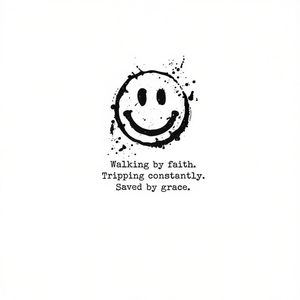 T-shirt Salvato dalla grazia, camminando in fede, cadendo costantemente in pezza - Product Image 2