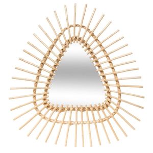 Modern Luxury Home Art Deco Woven Triangle Wall <b>Mirror</b> Rattan <b>for</b> Bedroom Living Room Wedding Decor-on <b>Sale</b> - Product Image 1