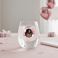 Verre à eau personnalisé Wobz en Tritan pur, design européen, impression numérique personnalisée, transparent, compatible lave-vaisselle, utilisation extérieure