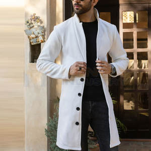 Premium Quality Woolen <b>Mix</b> <b>Fabric</b> Men Long Coat Durable New Style Men Long Coat Made Pakistan - Product Image 4