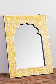 Faizacraft lujo madre perla espejos hueso incrustaciones pared espejo decoración Moderno marco blanco y negro para bodas hecho India - Product Image 3