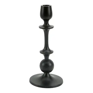 Portavelas moderno de lujo de diseñador, hecho a mano, acabado en negro, Metal de aluminio para decoraciones del hogar y ocasiones navideñas - Product Image 5