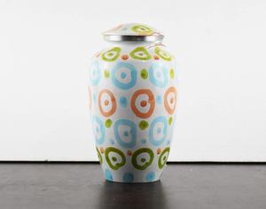 Magnifiquement anneaux nuances grande urne artisanale pour cendres humaines adulte-belles urnes de crémation commémoratives-boîte de cendres adultes - Product Image 5