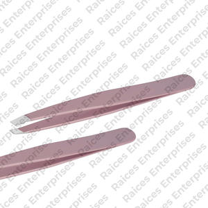แหนบถอนขนคิ้วแหนบคิ้วแบบหัวเอียงทำจากสเตนเลสฉลากตามต้องการ - Product Image 3