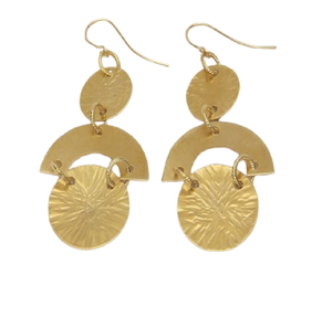 Boucles d'oreilles bohèmes circulaires style américain tournesol, de la 20e édition de la Foire Internationale aux Bijoux de Hong Kong 2009 - Product Image 1
