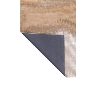 Tapis en laine et viscose tufté à la main, blanc ivoire, 10 mm, motif abstrait rayé rectangulaire pour salon, couloir - Tra-15204 - Product Image 5