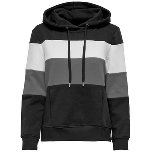 Sweat à capuche en coton tie dye pour femme Style bloc à trois rayures Pull en polaire pour femme Sweat-shirt graphique avec décoration d'insigne - Product Image 5