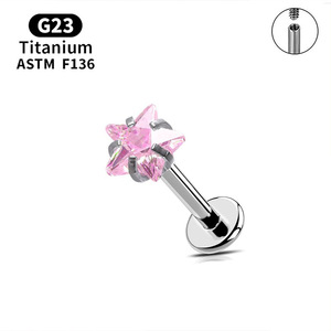 Youkeen Factory Pink Studs Titanium <span class=keywords><strong>Piercing</strong></span> Jewelry Daith <span class=keywords><strong>Piercing</strong></span> Jewelry Pricing <span class=keywords><strong>De</strong></span> Argola Titnio Flat Back Pendientes - Product Image 3