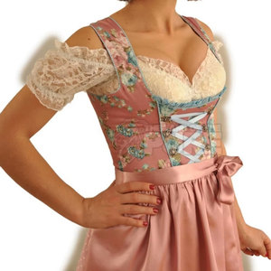 Robe Dirndl à manches courtes en coton/polyester, style bavarois miniature, design OEM unique, robe Dirndl pour l'Oktoberfest, prix de gros - Product Image 4