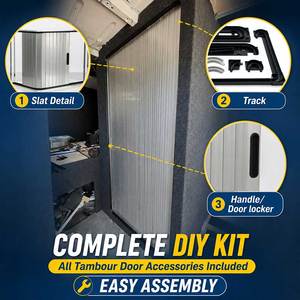 Puerta <span class=keywords><strong>enrollable</strong></span> de PVC y ABS para caravanas, muebles de cocina, <span class=keywords><strong>ducha</strong></span>, baño, persiana de ABS, puerta tambour para RV - Product Image 1