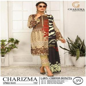 Traje de césped bordado de 3 piezas para mujer, Colección bonita y elegante, copias de maestro indio y paquistaní, novedad de 2023 - Product Image 6