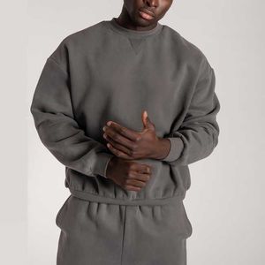 Trajes de chándal informales XL bordados personalizados para hombre, sudadera de lana de invierno ecológica, vendedores de Jogger con capucha de talla grande - Product Image 3