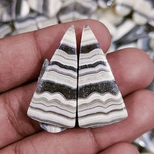 Best <b>Pattern</b> Zebra Calcite Pairs Matched Zebra Calcite Pairs For Earrings Matched Stone Pairs - Product Image 2