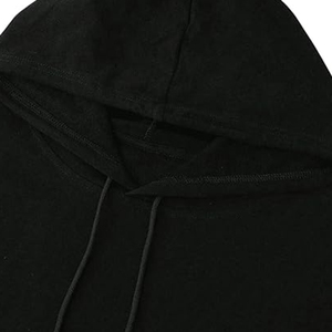 Black Color Unisex <b>Hoodies</b> with Drawstring Hood Soft Cotton Blend Customizable Ideal for Sports and Leisure <b>Christmas</b> <b>Hoodies</b> - Product Image 6