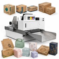 Machine d'impression compacte à passage unique à base d'eau de 40 cm pour boîtes à pizza et cartons ondulés