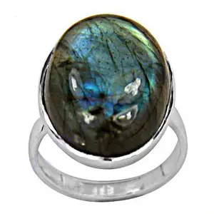 Bague pour homme en argent 925 avec pierre précieuse labradorite, coupe ovale, grenat, bijoux fins élégants - Product Image 1