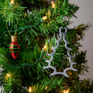 Ornement suspendu d'arbre en métal argenté personnalisé de vente chaude pour arbre de Noël au meilleur prix - Product Image 2