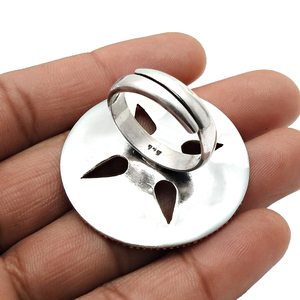 Indian Artisan Look 925 Sterling Oxydé Argent Réglable Bohème Bague Bijoux Faits À La Main Fabricant Usine En Vrac Prix Inde - Product Image 5
