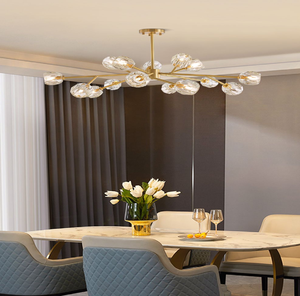 Lustre de salle à manger doré à étages moderne, parfait pour le luxe contemporain. Disponible à prix de gros. - Product Image 4