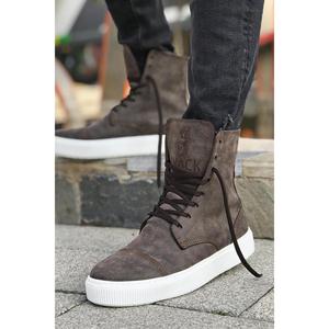 Stivali sportivi alti con suola alta in pelle nera - Product Image 2