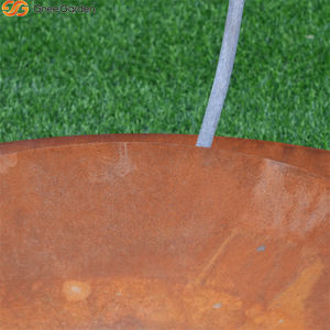 Fuente de Agua Pequeña de Acero Corten Resistente a la Intemperie, Fácil de Instalar, Color Rojo Oxidado, para Jardines - Product Image 6