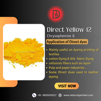 Colorant jaune direct 12 (C.I.) 24895) Teinture rouge solaire de qualité supérieure personnalisée avec emballage de 25 kg pour textiles (Exportateurs indiens)