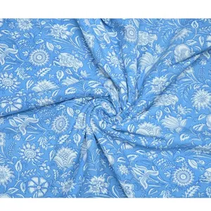 Hand Block Print Fabrics 100% Cotton Home Textile Fabric Indian Ethnic Dress Making Fabric Handmade Running Material