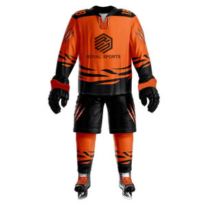 Maillot de hockey uni à impression personnalisée en usine Maillot de hockey vierge personnalisé Uniformes de hockey sur glace pour hommes - Product Image 1
