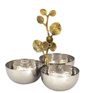 Tazón para Servir de Aluminio Martillado Dorado - Product Image 2