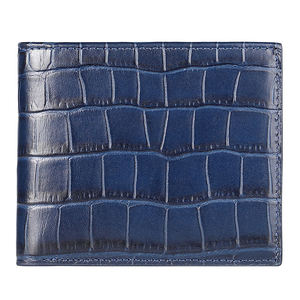 กระเป๋าสตางค์หนังวัวแท้ลายจระเข้สำหรับผู้ชายกระเป๋าสตางค์สุดหรูที่ใส่บัตรหนัง - Product Image 4