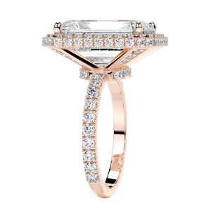 แหวนเพชรเพาะเลี้ยงในห้องปฏิบัติการ เพชรธรรมชาติทรงเหลี่ยม ทอง 14k 18k ชุบโรเดียมหรูหรา สำหรับผู้หญิง สี M Luxira - Product Image 2