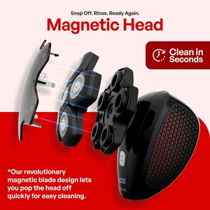 Tondeuse à barbe électrique rechargeable par USB pour hommes, 3 en 1, rotative, avec lame de remplacement lavable et étanche IPX7 pour hommes chauves - Product Image 5