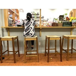 Modern Handwoven Home Office and <b>Dining</b> Unique Sustainable Design Eco-Friendly Seagrass <b>Chair</b> with Rush Seat - Product Image 4