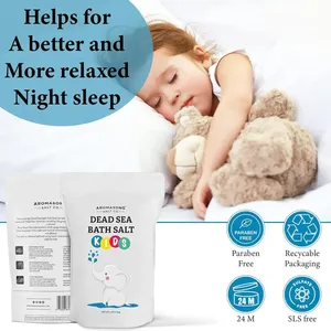 Paquete resellable de 4 libras de etiqueta privada, baño de baño del Mar Muerto de grano fino para niños infundido con minerales, cantidad mínima de pedido - Product Image 4