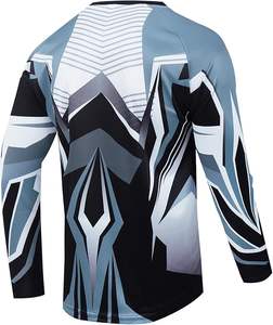 Nueva camiseta de carreras personalizada 100% poliéster impreso de talla grande de manga larga chaqueta de motocicleta Motocross ropa de carreras de autos de motocicleta - Product Image 6