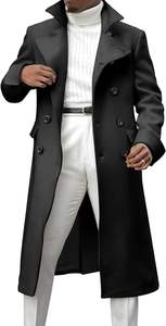 Manteau long en tissu de laine pour hommes de haute qualité Trench-coat d'hiver chaud pour les affaires et les vêtements quotidiens Prix de gros pour hommes - Product Image 5