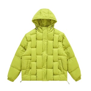 Parka acolchada cálida de invierno de alta calidad para hombre, chaqueta acolchada de estilo Hip Hop de Color sólido, ropa de calle con capucha de tela de lona, prendas de vestir - Product Image 5