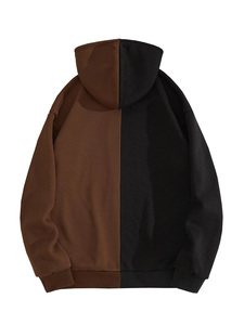 Sweat à capuche à fermeture éclair bicolore pour homme, design personnalisé, molleton de coton de haute qualité, sweat à capuche à fermeture éclair pour homme - Product Image 4