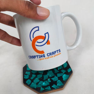 River Design Epoxy <b>Resin</b> and <b>Wood</b> Coaster <b>for</b> <b>Table</b> Decorations Luxury Design Handmade Highly - Product Image 1